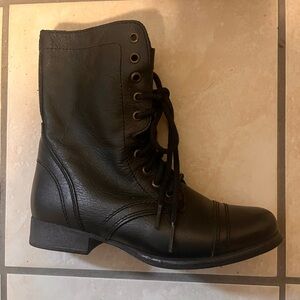 Steve Madden Black Combat Boots